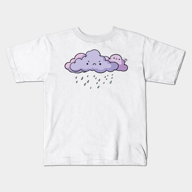 Grumpy Weather Kids T-Shirt by Summer Child Designs